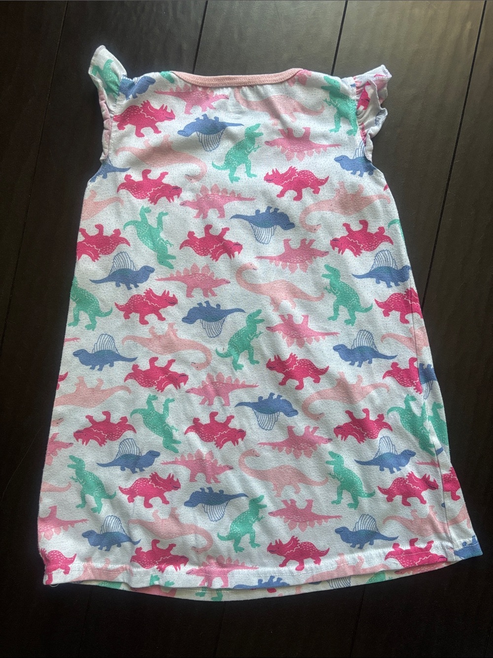Carter's Girls' Pink Coral Ice Cream, Puppy and Dino Sleep Dresses - Picture 7 of 10